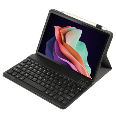 Lenovo Tab P11 11.5" Gen 2 ādas atvēramais melns futrālis ar bluetooth tastatūra | Vacins.lv