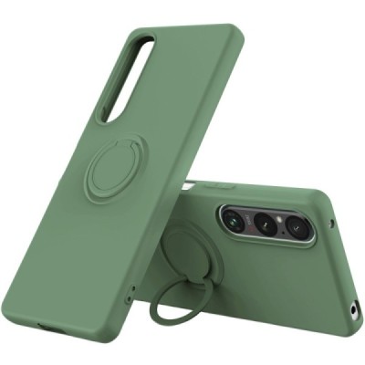 Sony Xperia 1 V „Ring“ Kickstand (TPU) zaļš apvalks | Vacins.lv
