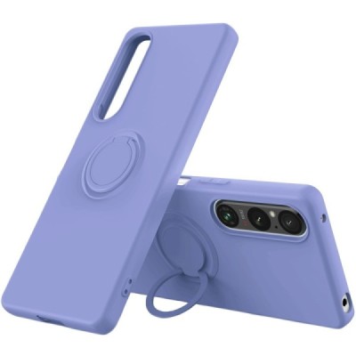 Sony Xperia 1 V „Ring“ Kickstand (TPU) violeta apvalks | vacins.lv