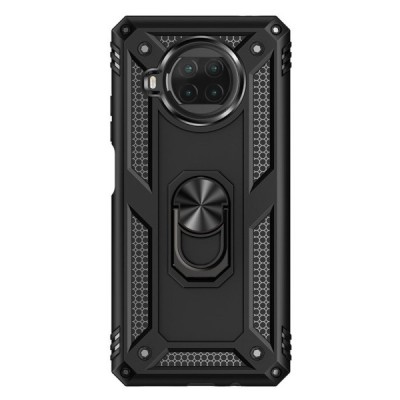 Xiaomi Redmi Note 9 Pro (Mi 10T Lite 5G) „Kickstand“ pastiprinātas aizsardzības melns apvalks | Vacins.lv