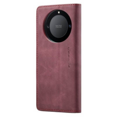 Huawei Honor Magic 5 Lite (Honor X40, Honor X9a) CaseMe Retro solīds atvēramais ādas bordo maciņš - maks | Vacins.lv