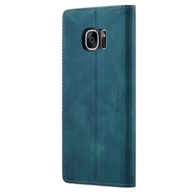 Samsung Galaxy S7 (G930) CaseMe Retro solīds atvēramais ādas zaļš maciņš - maks | Vacins.lv