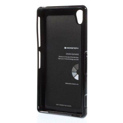 Sony Xperia Z3 juodas Mercury kieto silikono (TPU) dėklas / Priedai.lt