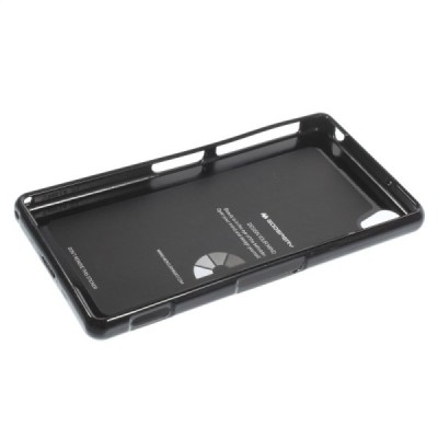 Sony Xperia Z3 juodas Mercury kieto silikono (TPU) dėklas / Priedai.lt