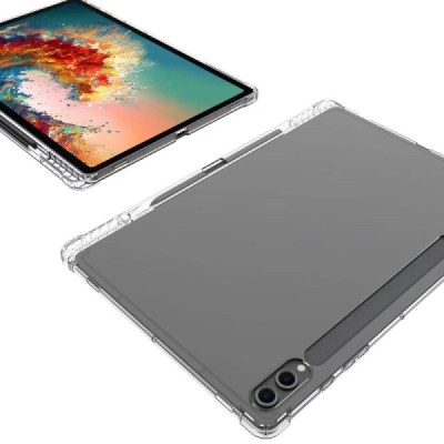 Samsung Galaxy Tab S9 Ultra 14.6" (X910) sustiprintos apsaugos kieto silikono TPU skaidrus dėklas - nugarėlė | Priedai.lt