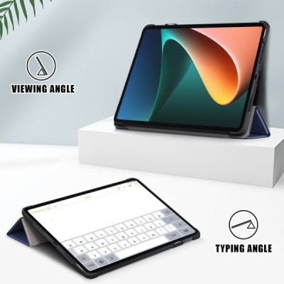 Xiaomi Pad 6 atvēramais ādas zils maciņš | Vacins.lv