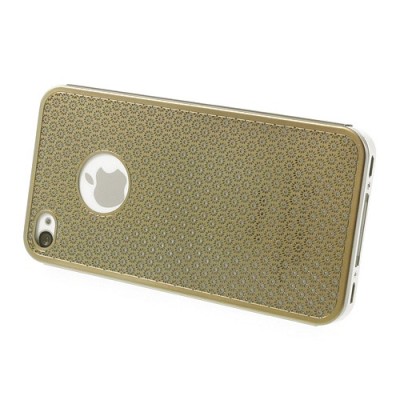 Stilīgs zelts, metāla Apple iPhone 4, 4S apvalks / Vacins.lv