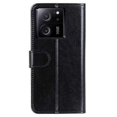 Xiaomi 13T (13T Pro) atvēramais ādas melns maciņš (maks) | Vacins.lv