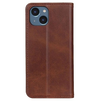 Apple iPhone 15 „Split“ sērijas tumši brūns atvērams maciņš, maks | Vacins.lv