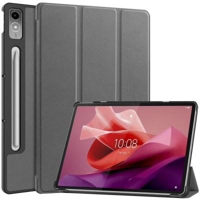 Lenovo Tab P12 12.7" atvēramais pelēks maciņš | Vacins.lv