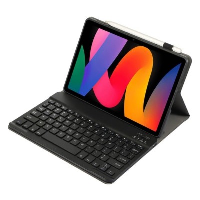 Xiaomi Redmi Pad SE 11" ādas atvēramais melns futrālis ar bluetooth tastatūra | Vacins.lv