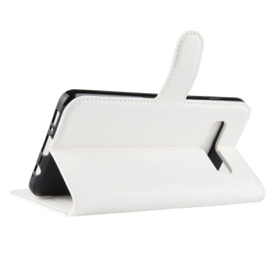 Samsung Galaxy S10+ (G975) atverčiamas juodas odinis Litchi dėklas - piniginė | Priedai.lt