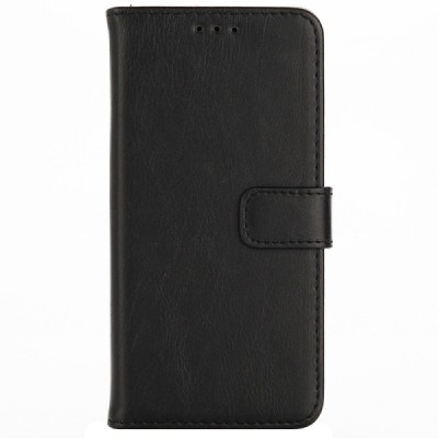Samsung A3 2017 (A320) atverčiamas juodas odinis retro dėklas - piniginė | Priedai.lt