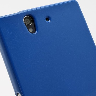 Sony Xperia Z Mercury mėlynas kieto silikono tpu dėklas - nugarėlė / Priedai.lt