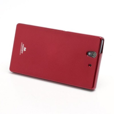 Sony Xperia Z Mercury sarkans cieta silikona (TPU) futrālis / Vacins.lv