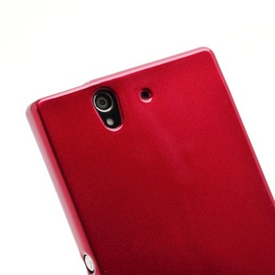 Sony Xperia Z Mercury sarkans cieta silikona (TPU) futrālis / Vacins.lv