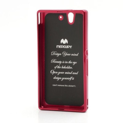 Sony Xperia Z Mercury sarkans cieta silikona (TPU) futrālis / Vacins.lv