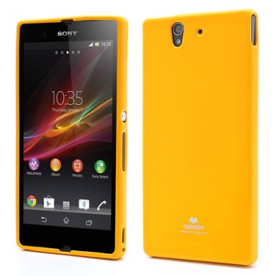 Sony Xperia Z Mercury Mercury dzeltens cieta silikona (TPU) futrālis / Vacins.lv