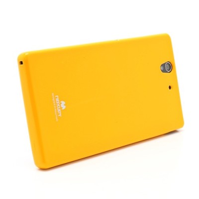Sony Xperia Z Mercury geltonas kieto silikono tpu dėklas - nugarėlė / Priedai.lt