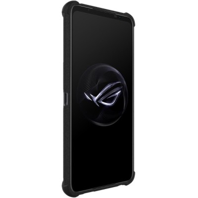 Asus Rog Phone 7 Pro (Rog Phone 7 Ultimate) Imak pastiprinātas aizsardzības cieta silikona (TPU) melns vāciņš | Vacins.lv