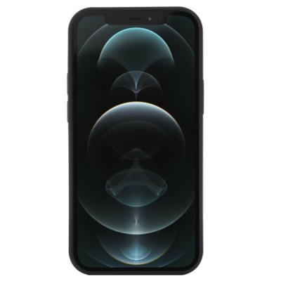 Apple iPhone 12 un Apple iPhone 12 Pro „Shell“ MagSafe cieta silikona (TPU) melns apvalks | vacins.lv