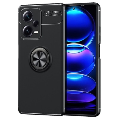 Xiaomi Redmi Note 12 Pro+ 5G „FOCUS“ Kickstand kieto silikono TPU juodas dėklas - nugarėlė | Priedai.lt