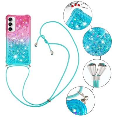 Samsung Galaxy S23 FE (Fan Edition) Strap Shine cieta silikona (TPU) piparmētru / rozs apvalks | Vacins.lv