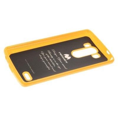 LG G3 D855 Mercury Mercury dzeltens cieta silikona (TPU) futrālis / Vacins.lv
