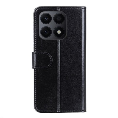 Huawei Honor X8a atverčiamas juodas odinis dėklas - piniginė | Priedai.lt