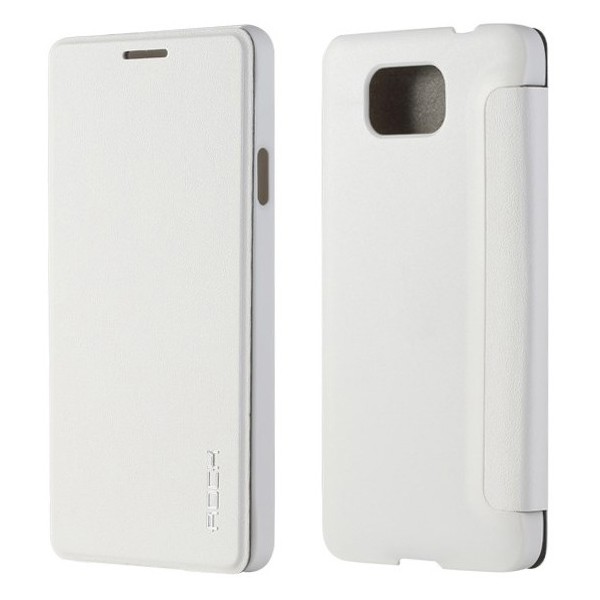 „ROCK“ Uni atvēramais futrālis - balts (Galaxy Alpha)