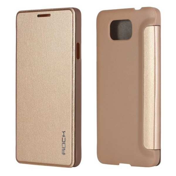 „ROCK“ Uni atvēramais futrālis - zelts (Galaxy Alpha)