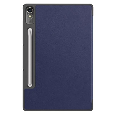Lenovo Tab P12 12.7" atvēramais ādas zils maciņš | Vacins.lv