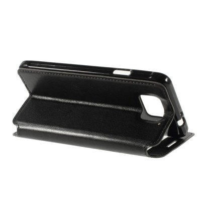 Samsung Galaxy Alpha G850 Roar Noble ādas atvēramais melns futrālis / Vacins.lv