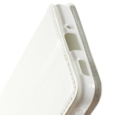 Samsung Galaxy Alpha G850 Roar Noble ādas atvēramais balts futrālis / Vacins.lv