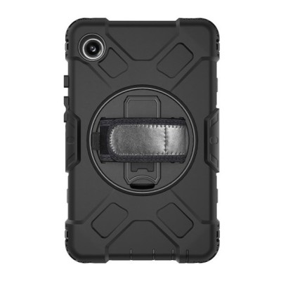 Samsung Galaxy Tab A9 pastiprinātas aizsardzības melns (360°) apvalks, vaciņš | Vacins.lv