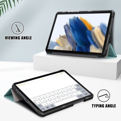 Samsung Galaxy Tab A11 / A9 atvēramais zaļš maciņš | Vacins.lv