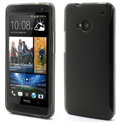 Tamsintas silikoninis HTC One M7 skaidrus dėklas (Dėkliukas) / Priedai.lt