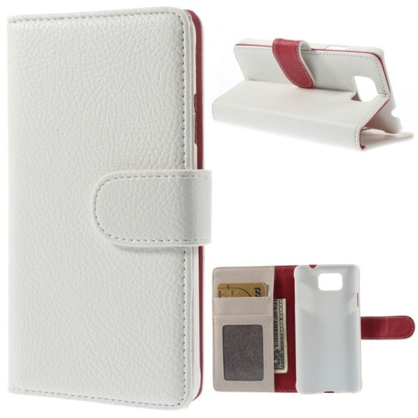 „Litchi“ atvēramais futrālis - balts (Galaxy Alpha)