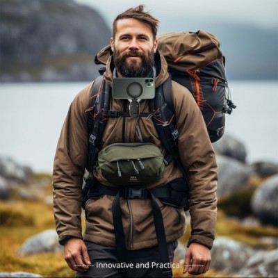 „Amorus“ Magnetic pilkas telefono laikiklis (ant kaklo) | Priedai.lt