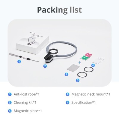 „Amorus“ Magnetic pilkas telefono laikiklis (ant kaklo) | Priedai.lt