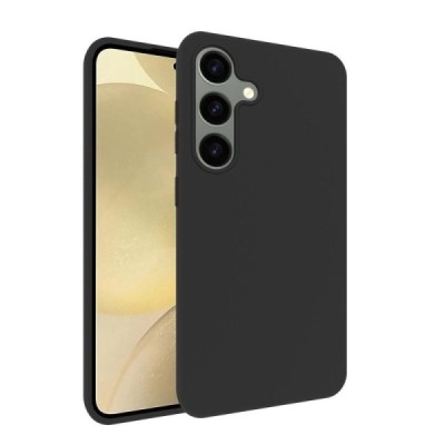 Samsung Galaxy S24 (SM-S921) kieto silikono TPU juodas dėklas - nugarėlė | Priedai.lt