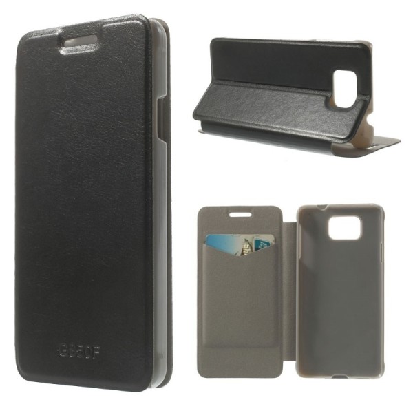 Atvērams futrālis - melns (Galaxy Alpha)