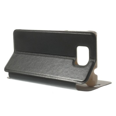 Samsung Galaxy Alpha G850 atvērams melns ādas futrālis - maciņš / Vacins.lv