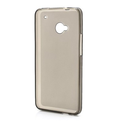 Tamsintas silikoninis HTC One M7 skaidrus dėklas (Dėkliukas) / Priedai.lt