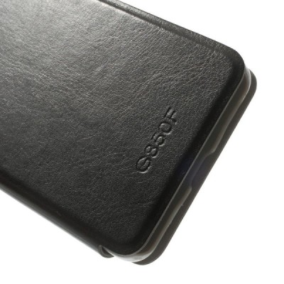 Samsung Galaxy Alpha G850 atvērams melns ādas futrālis - maciņš / Vacins.lv