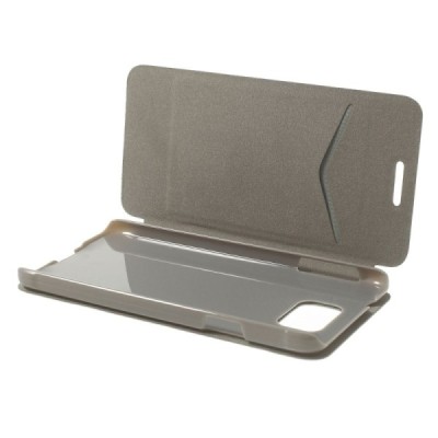 Samsung Galaxy Alpha G850 atvērams balts ādas futrālis - maciņš / Vacins.lv