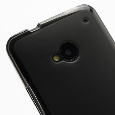 Tamsintas silikoninis HTC One M7 skaidrus dėklas (Dėkliukas) / Priedai.lt