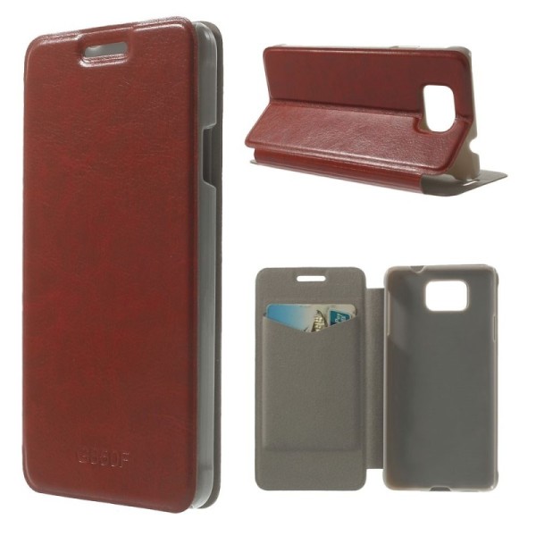 Atvērams futrālis - brūns (Galaxy Alpha)