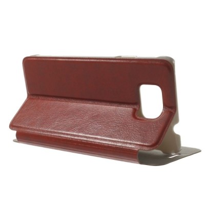 Samsung Galaxy Alpha G850 atvērams melns ādas futrālis - maciņš / Vacins.lv