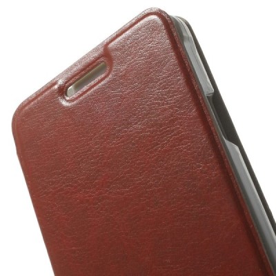 Samsung Galaxy Alpha G850 atvērams melns ādas futrālis - maciņš / Vacins.lv